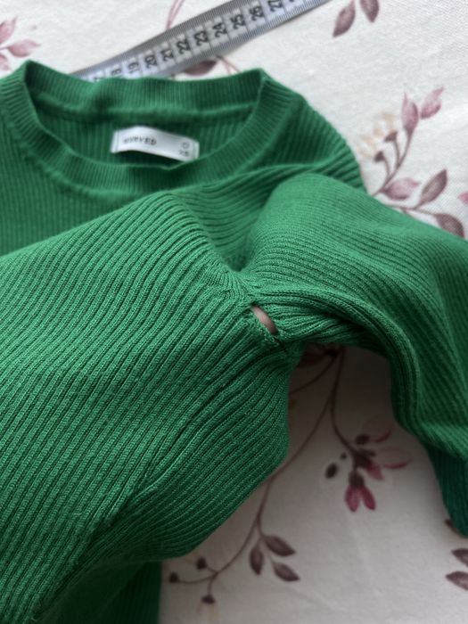 Лонг вкорочений в зелений рубчик