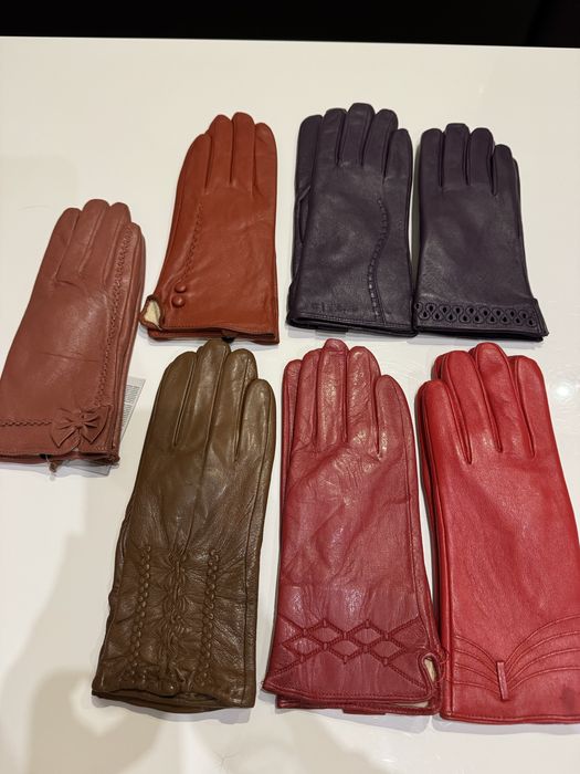 Rękawiczki ze skóry nowe 8,5