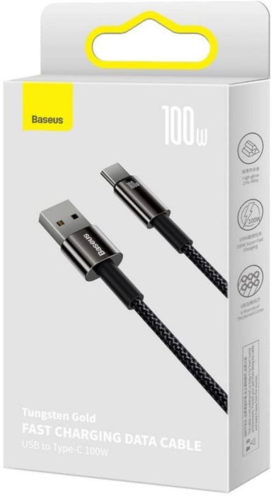 Кабель Baseus Tungsten Gold 100W USB-A → Type-C