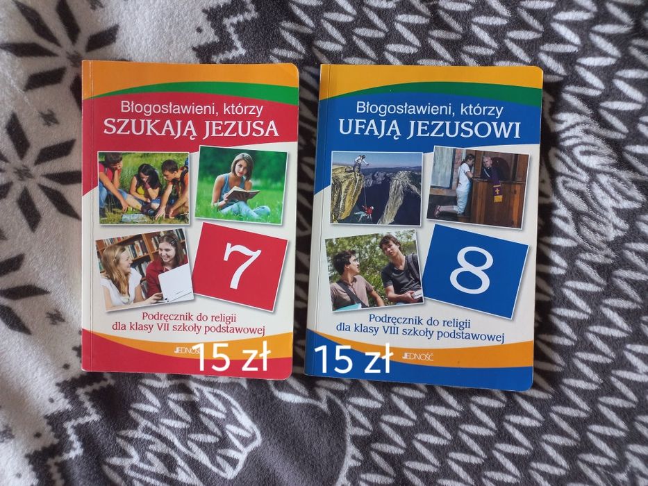 Zestaw 2 książek do religii, klasa 7 i 8