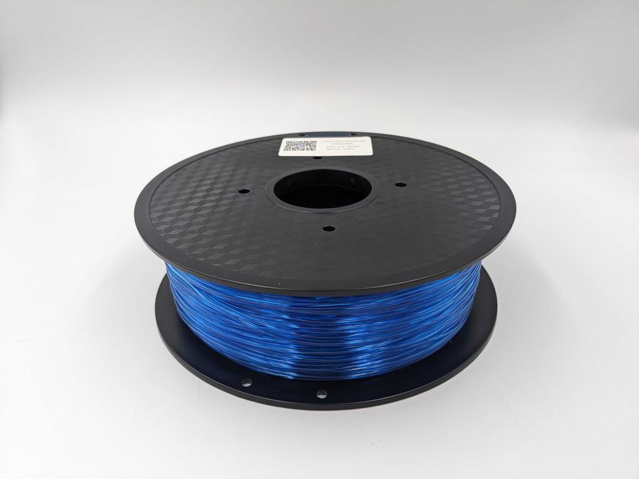 Філамент PETG 1.75 мм 1кг прозорий синій – новий у пакуванні