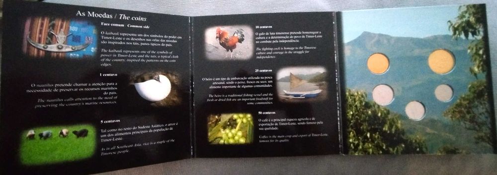 Coleção Moedas Timor BNC 2003