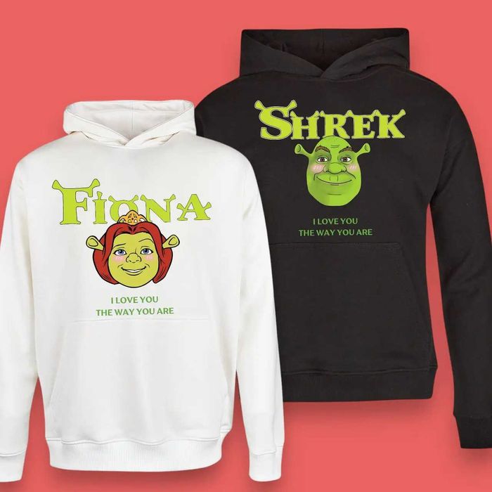 Парні худі Шрек і Фіона | парний одяг, принт на худі, кофти