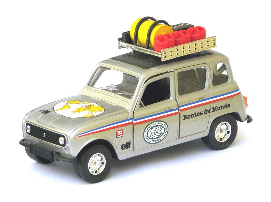 Renault 4 Routes du Monde 1/24 Burago c/ Caixa