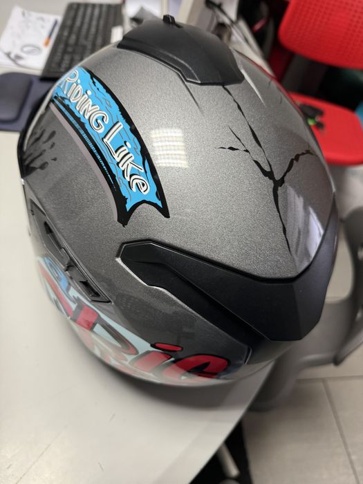 Capacete motard Nexx c/ saco + luvas Dainese