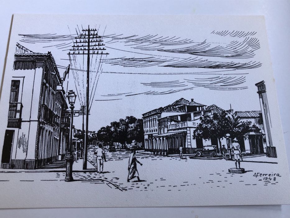 12 Postais de angola antiga, desenhos de carlos ferreira