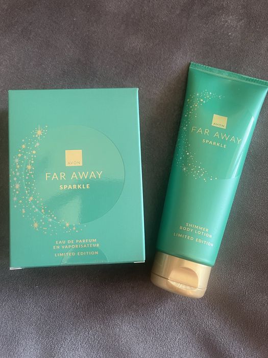 AVON Far Away Sparkle Perfumowany balsam do ciała z drobiną