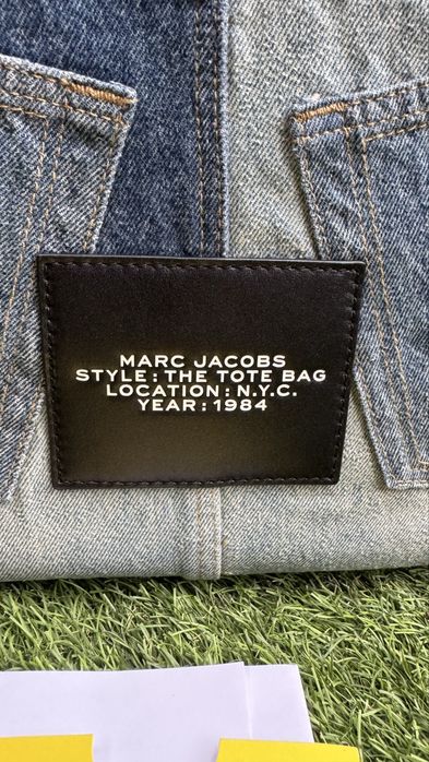 Carteira Marc Jacobs The Tote Bag Large em Denim Patchwork