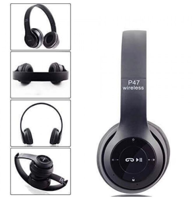 Бездротові навушники  Bluetooth P47  Black