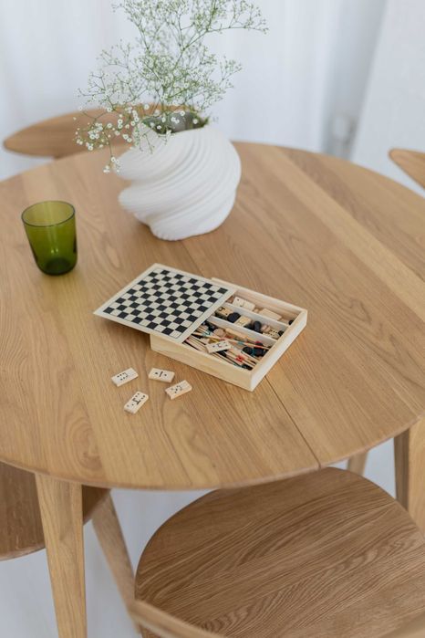 Stół okrągły dostępny od ręki, stół rozkładany,stół drewniany,100 %dąb