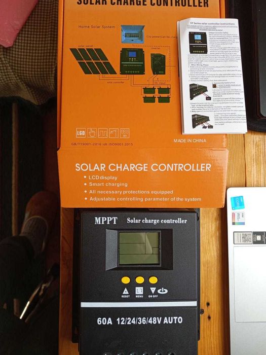 Контроллер для сонячних панелей MPPT 60A 12/24/36/48V