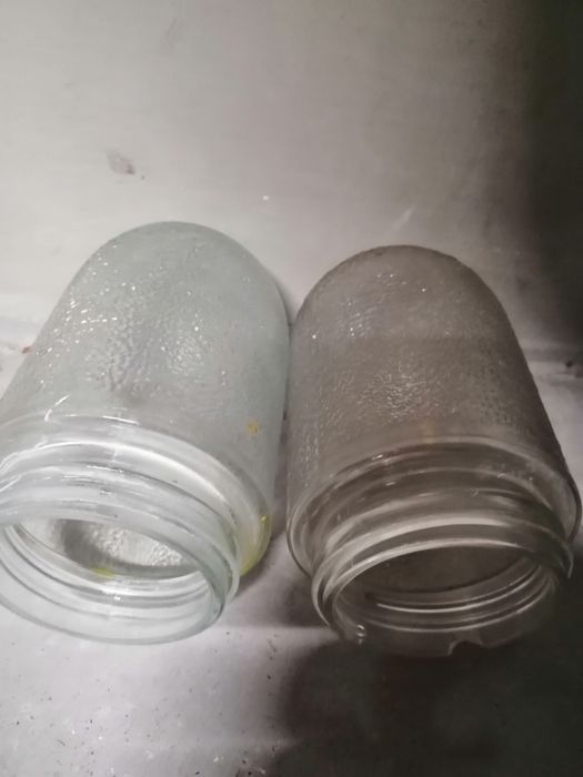 Szklane klosze do lamp PRL