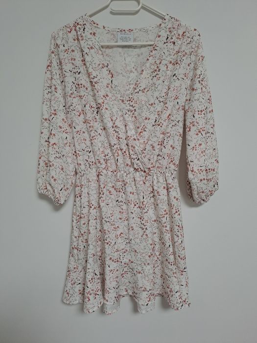 Sukienka w kwiaty Marsala S