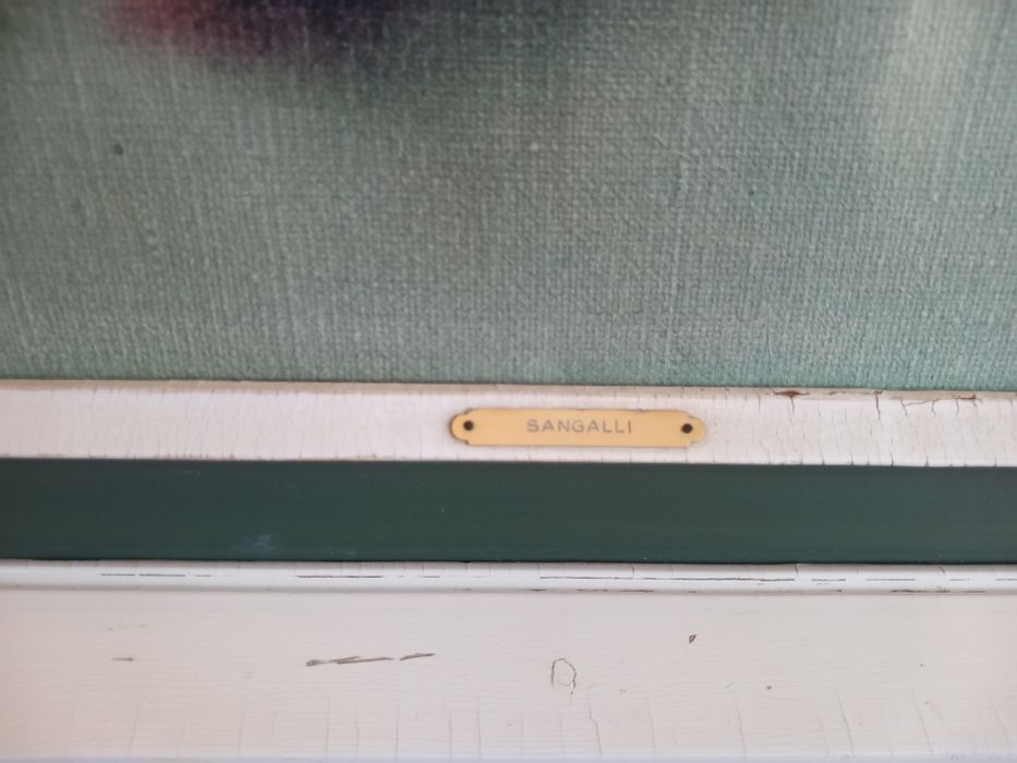 Quadro antigo em tela pintado a óleo