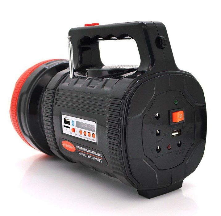 Ліхтарик  Everton RT-906BT із сонячною панеллю Радіо Bluetooth