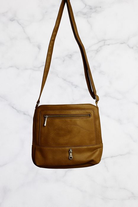 Stylowa brązowa torba na ramię ze skóry ekologicznej