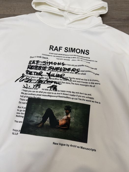 (На руках) RAF SIMONS Hoodie