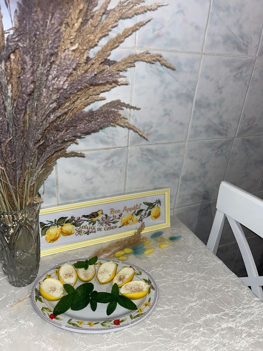 Вишита Картина Лимони та птахи