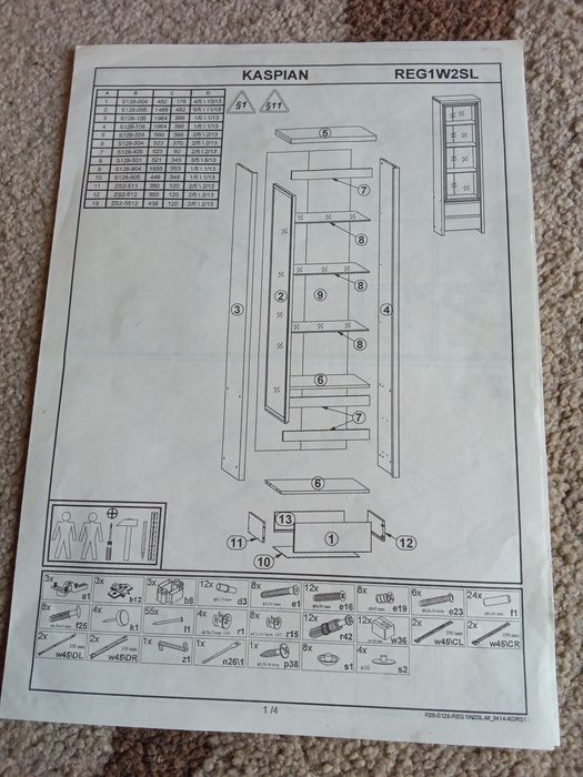 BRW Kaspian witryna dąb sonoma, idealna