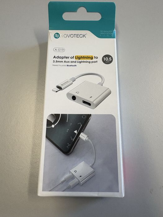 Adaptador a-019 lightning to 3,5mm e lightning port