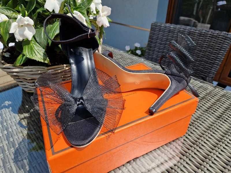Luxury Jimmy| sandały | kokardy | black | 38