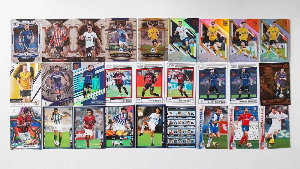 192 cards FUTEBOL várias coleções | Panini Topps lote ou venda a vulso