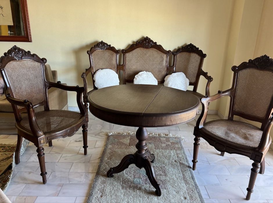 Conjunto canapé palhinha