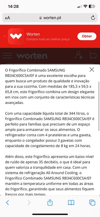 Vendo frigorífico Samsung