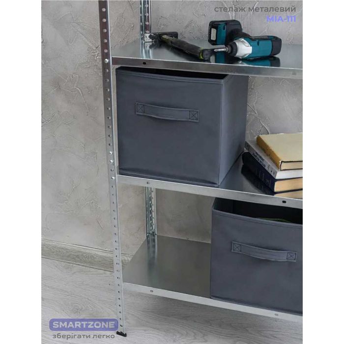 Стелаж МІА на болтах 150х75х30 см, 4 полки Метал для книг, іграшок