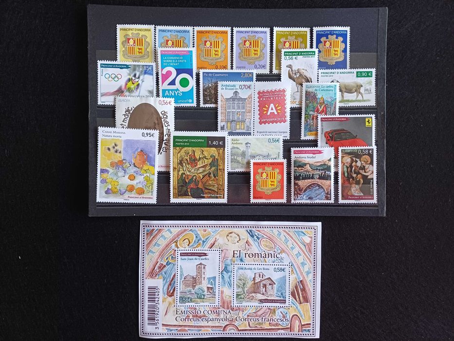 Filatelia Andorra Francesa – Ano 2010 novo sem goma