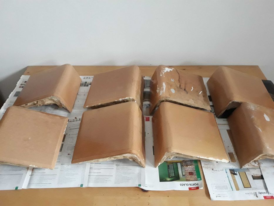 kafle narożne z pieca kaflowego 20 szt