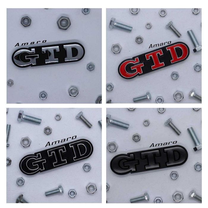 Simbolo/Logo GTD para Volkswagen Golf/Grelha (4 Cores)|NOVOS