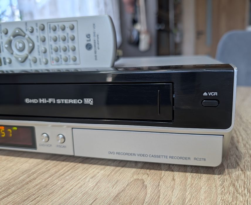 LG RC 278 #Nagrywarka DVD VHS #6HD #Hi-Fi Stereo #DivX  #DV #Pilot #Przegrywanie VHS na DVD