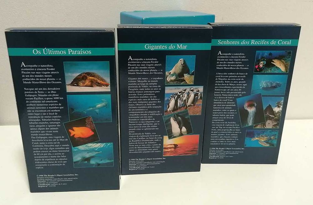 3 VHS - O Mundo Maravilhoso dos Oceanos