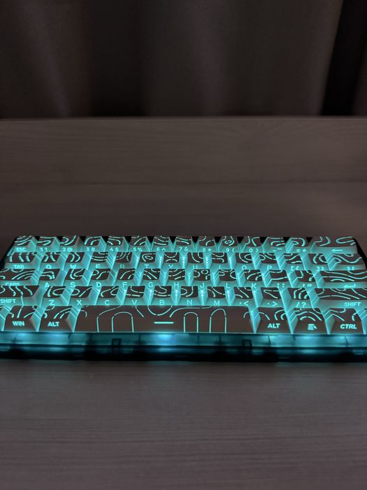 Кейкапи, з волнами білі-чорні