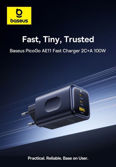 Зарядний пристрій 100W BASEUS PicoGo AE11 - Блок живлення 100Вт