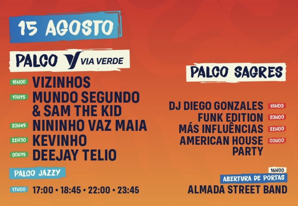 Bilhete Sol da Caparica Dia 15
