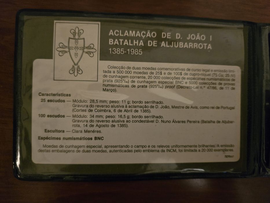 Vendo moedas Aljubarrota prata