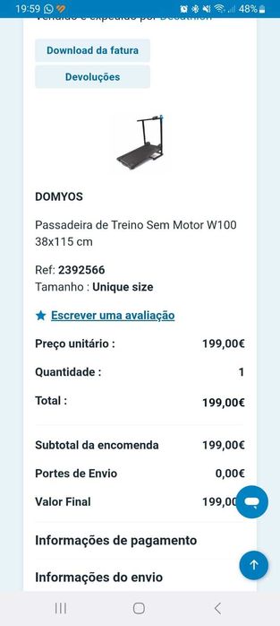 Passadeira de treino