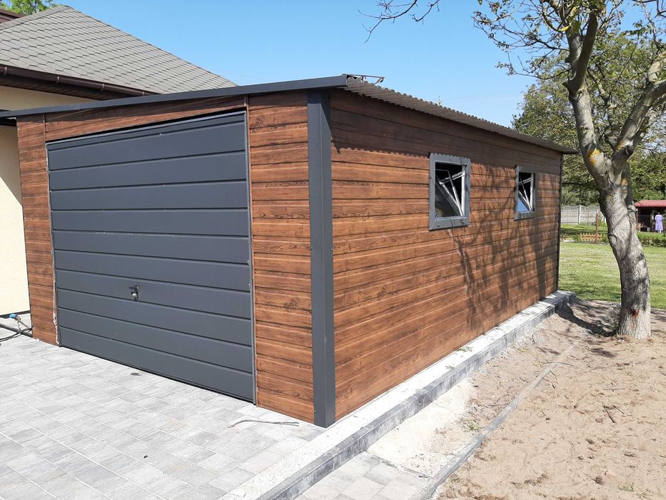 Garaż Blaszany Złoty Dąb + Grafit HIT NISKA CENA