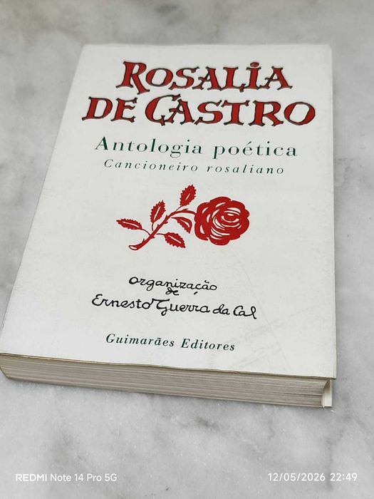 Livro "Antologia Poética - Cancioneiro Rosaliano" de Rosalía de Castro- (COMO NOVO)