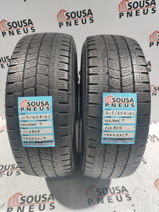 2 pneus semi novos 215-60R16C Kleber - Oferta dos Portes