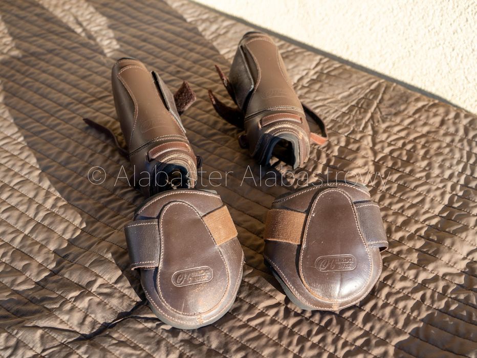 Ochraniacze skórzane COB brązowe