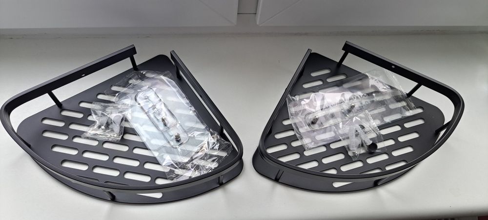 Metalowe półki czarne 2 sztuki