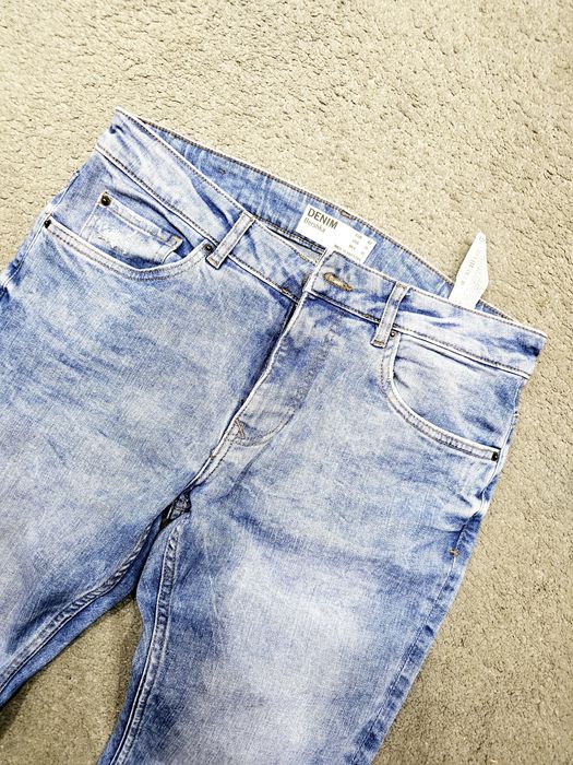 Spodnie męskie dżinsowe denim zwężane