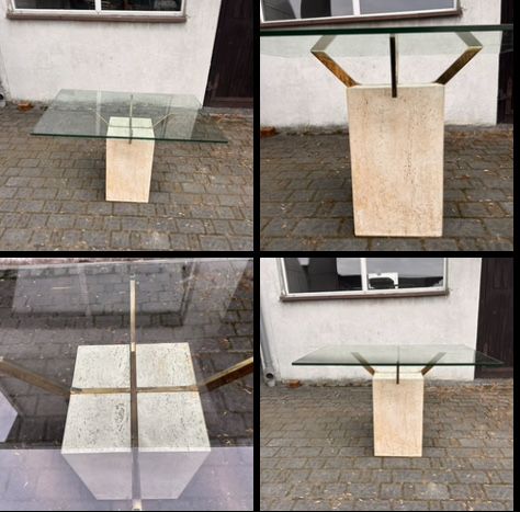 Artedi stół do jadalni. Mid century. Trawertyn. Włochy lata 70-te