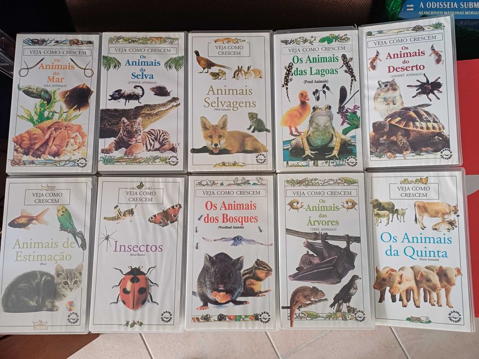 Documentários Veja Como Crescem VHS's 10 unidades