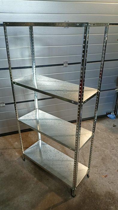 Nowy regał metalowy 150 cm – 4 półki – solidny i trwały