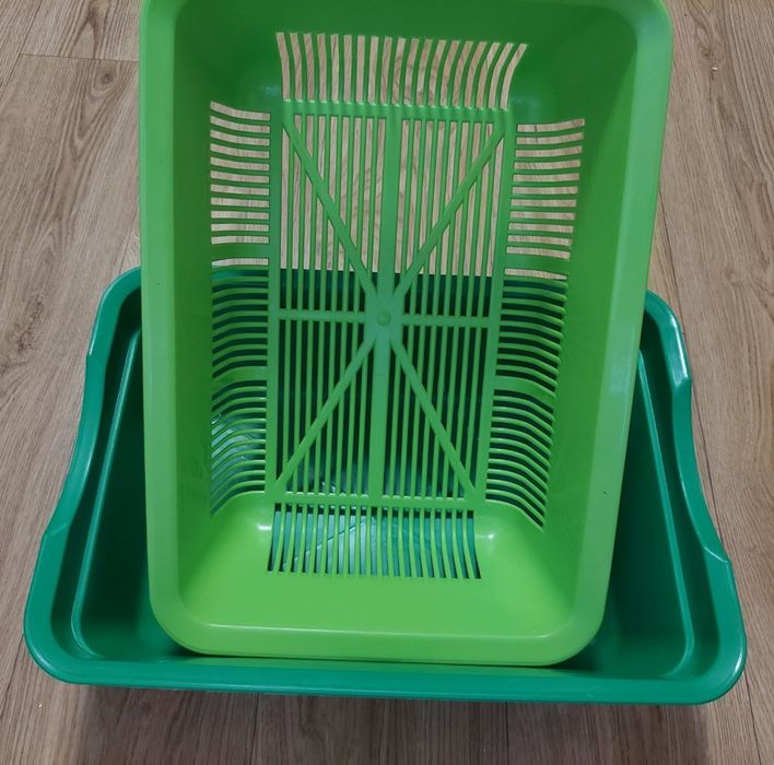 Туалет глубокий для котов с сеткой