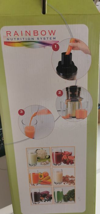 Máquina de sumos Slow Juicer Rainbow NS - NOVA na caixa